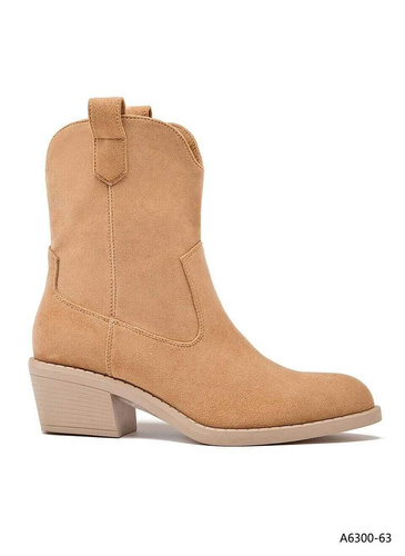 Botki damskie ocieplane A6300-63.CAMEL (36/41,12par)