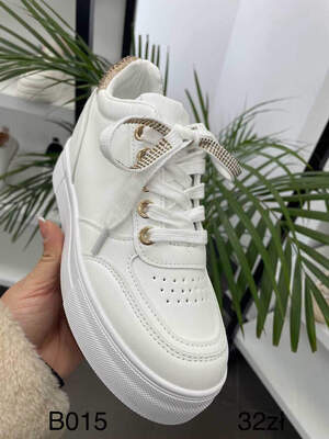 Buty sportowe damskie 7AB015.WHITE/GOLD (36/41,12par)