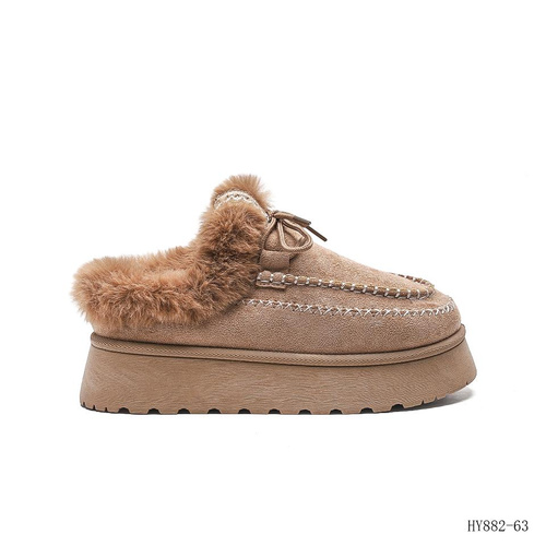 Botki damskie 7AHY882-63.KHAKI ocieplane (36/41,12par)
