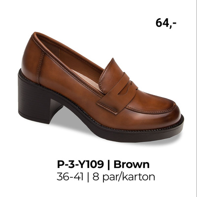 Czółenka damskie 3-Y109.BROWN (36/41,8par)