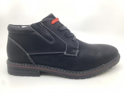 Trzewiki męskie A2015-1.BLACK/RED Ocieplane (41/46,8par)