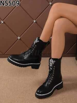 Botki damskie ocieplane NS509.BLACK (36/41,12par)