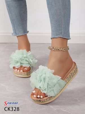 Klapki damskie CK328.GREEN (36/41,12par)