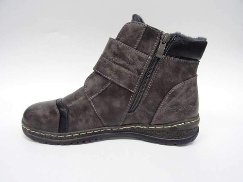 Botki damskie 7A8703-6.GREY Ocieplane (36/41,12par)