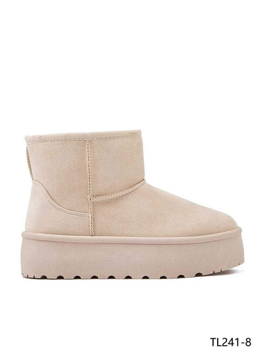 Botki damskie ocieplane  7ATL241-8.BEIGE   (36/41,12par)