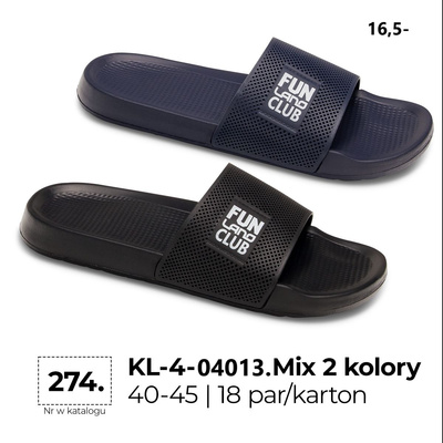Klapki męskie 4-0413.MIX (40/45,18par)