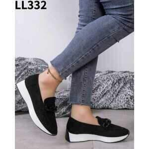 Półbuty damskie    7ALL332.BLACK  (36/41,12par)