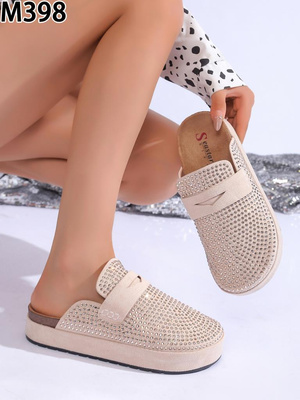 Klapki damskie M398.BEIGE (36/41,12par)