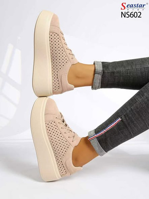 Buty sportowe damskie 7ANS602.KHAKI (36/41,12par)