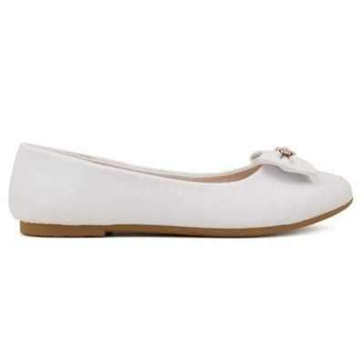 Balerinki dziewczęce 5AF51C-2.WHITE (31/36,12par)