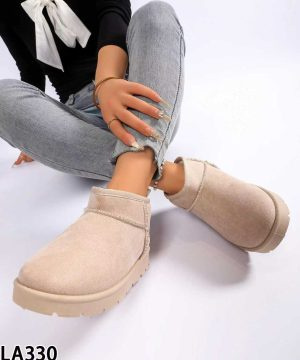 Botki damskie ocieplane LA330.BEIGE (36/41,12par)