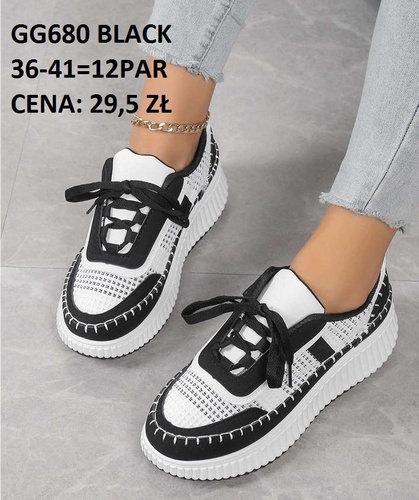 Buty sportowe damskie GG680.BLACK  (36/41,12par)