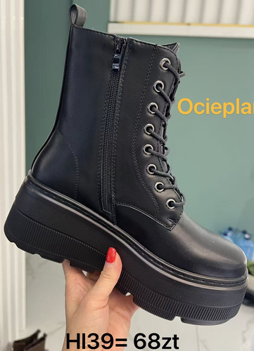 Botki damskie HI39.BLACK Ocieplane (36/41,12par)