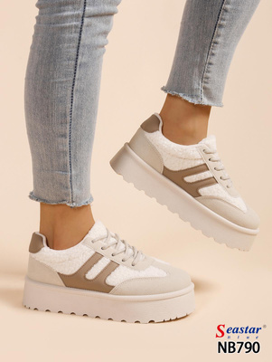 Buty sportowe damskie 7ANB790.BEIGE (36/41,12par)