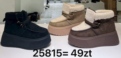 Botki damskie ocieplane 25815.KOLORDOWYBORU (36/41,12par)
