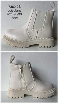 Botki dziewczęce 3A7360-2B.BEIGE (25/30,12par)