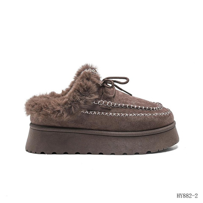 Botki damskie 7AHY882-2.BROWN ocieplane (36/41,12par)