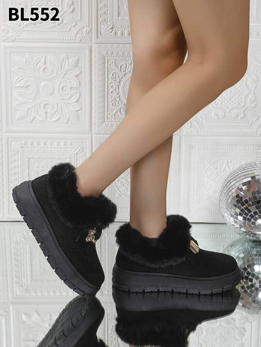 Botki damskie ocieplane BL552.BLACK (36/41,12par)