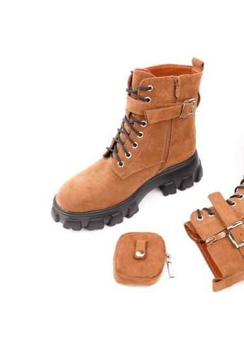 Botki damskie RM12-21.KHAKI Ocieplane (36/40,8par)