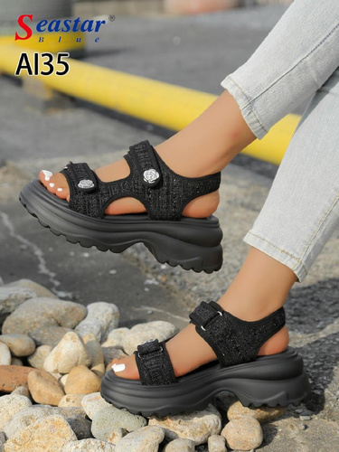 Sandały damskie AI35.BLACK (36/41,12par)