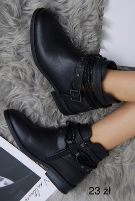 Botki damskie ocieplane F6029.BLACK (36/41,12par)