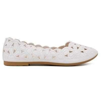 Balerinki dziewczęce 5AF27C-10.WHITE (31/36,12par)