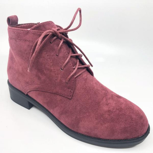 Botki damskie RM01-6.BURGUNDY Ocieplane (36/41,8par)