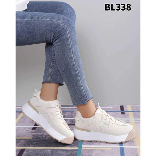 Buty sportowe damskie 7ABL338.BEIGE (36/41,12par)