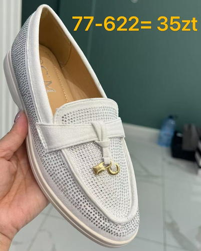 Półbuty damskie 77-622.WHITE (36/41,12par)