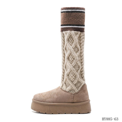 Botki damskie HY885-63.KHAKI ocieplane (36/41,12par)