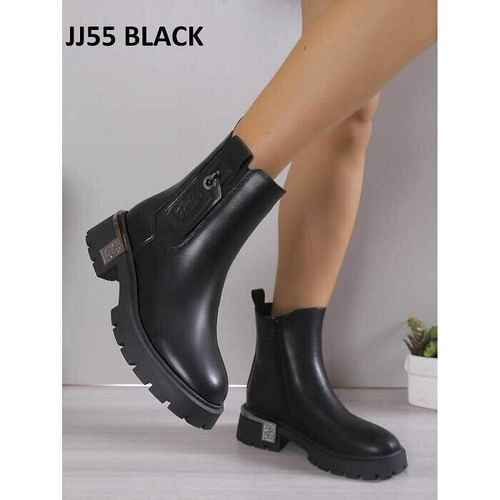 Botki damskie 7AJJ55.BLACK Ocieplane (36/41,12par)