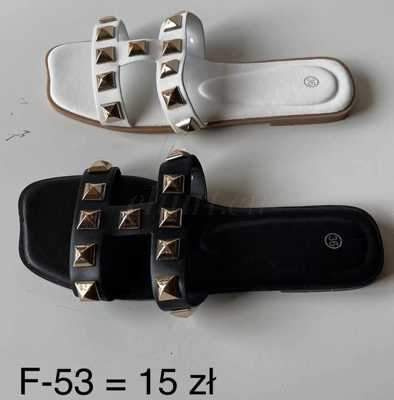 Klapki damskie 7AF-53.BLACK, WHITE (36/41,12par)