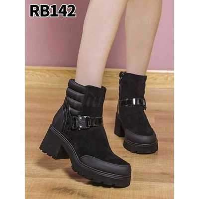 Botki damskie 7ARB142.BLACK Ocieplane (36/41,12par)