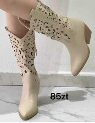 Botki damskie  7A8106-01.BEIGE (36/41,12par)