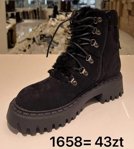 Botki damskie 1658.BLACK (36/41,12par)