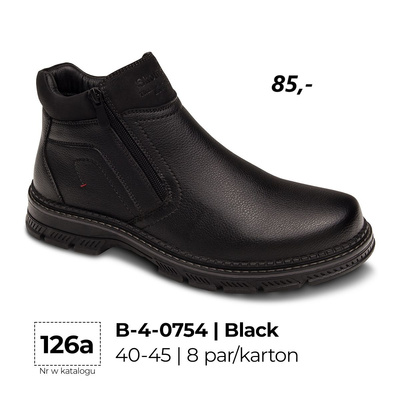 Trzewiki męskie 9AB-4-0754.BLACK (41/46,8par)