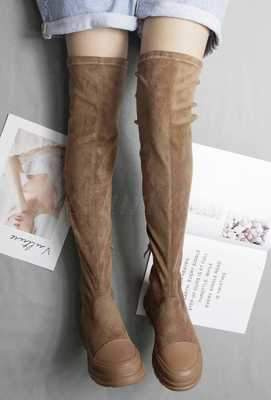 Kozaki damskie 7AHQ281.KHAKI Ocieplane (36/41,12par)