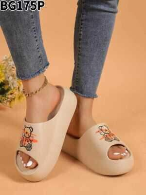 Klapki damskie 7ABG175.KHAKI (36/41,12par)