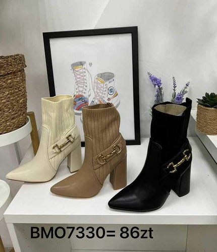 Botki damskie 7ABMO7330.BLACK (36/41,12par)