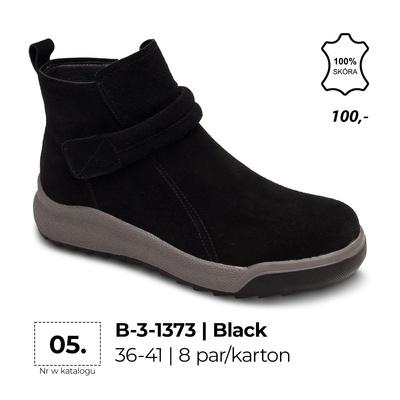 Botki damskie  7AB-3-1373.BLACK  (36/41,8par)