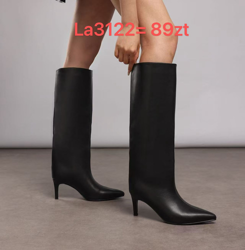 Kozaki damskie  7ALA3122.BLACK  Nieocieplane (36/41,12par)