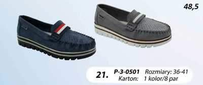 Mokasyny damskie 7AP-3-0501.NAVY,GREY (36/41,8par)