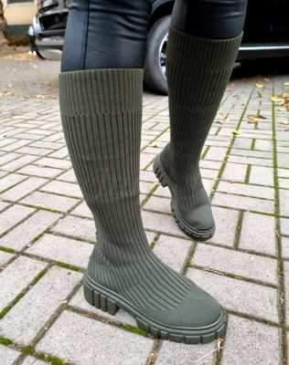 Kozaki damskie 7ACN-018.GREEN Nieocieplany (36/41,12par)