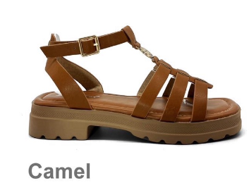 Sandały damskie 7A925-10.CAMEL (36/41,12par)