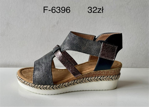 Sandały damskie F-6396.BLACK (36/41,12par)