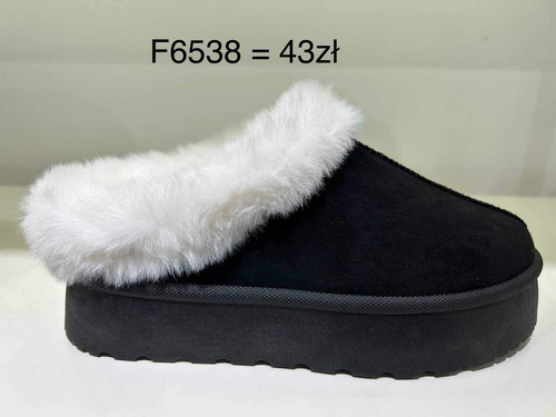 Klapki damskie  7AF6538.BLACK    (36/41,12par)