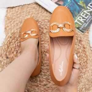 Balerinki damskie 7AMS19025.CAMEL (36/41,12par)