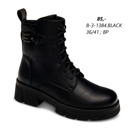 Botki damskie B-3-1384.BLACK (36/41,8par)