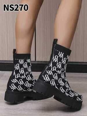 Botki damskie 7ANS270.BLACK/WHITE (36/41,12par)