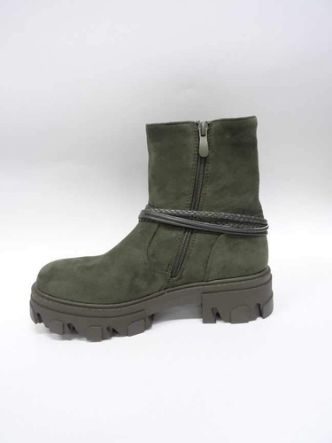 Botki damskie ocieplane   7AMD7372-3.GREEN   (36/41,12par)